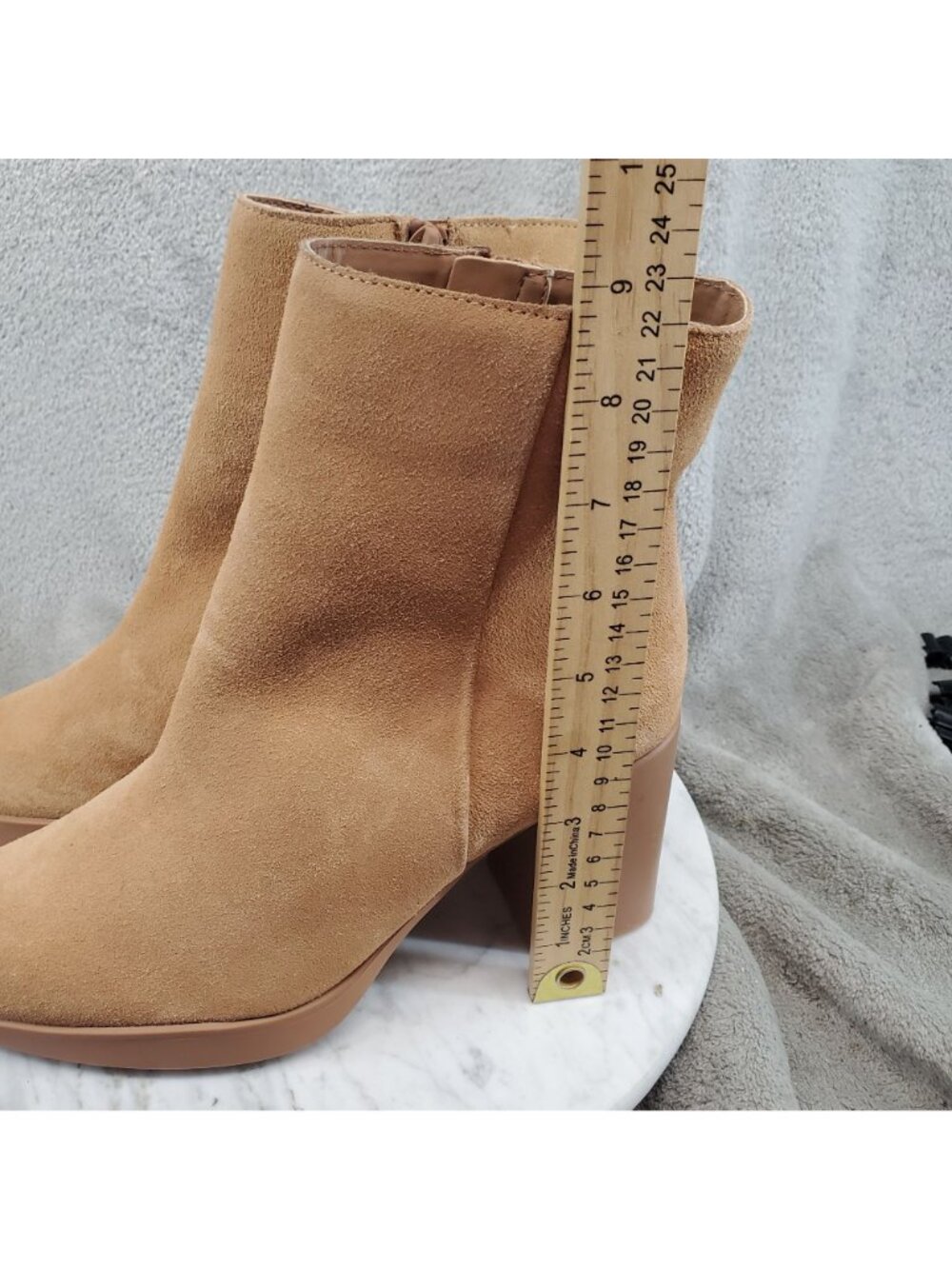 Naturalizer Shoes Womens Size 8 Brown Suede Genn-Reach Boots *Read* - Picture 2 of 9